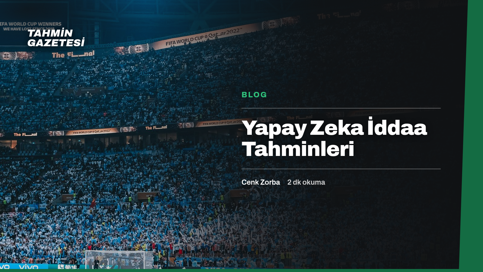 Yapay Zeka İddaa Tahminleri