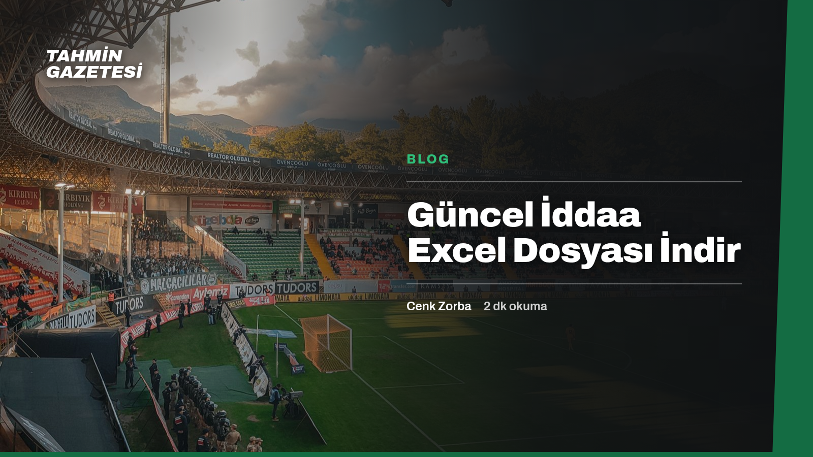 Güncel İddaa Excel Dosyası İndir