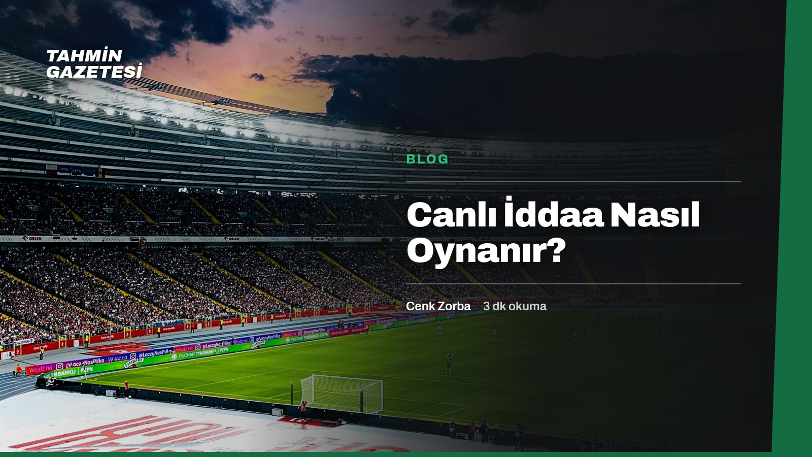 Canlı İddaa Nasıl Oynanır?