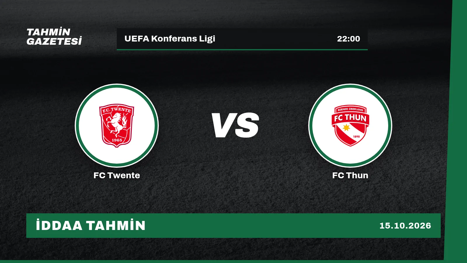 FC Twente – FC Thun İddaa Tahmini · 15 Ekim
