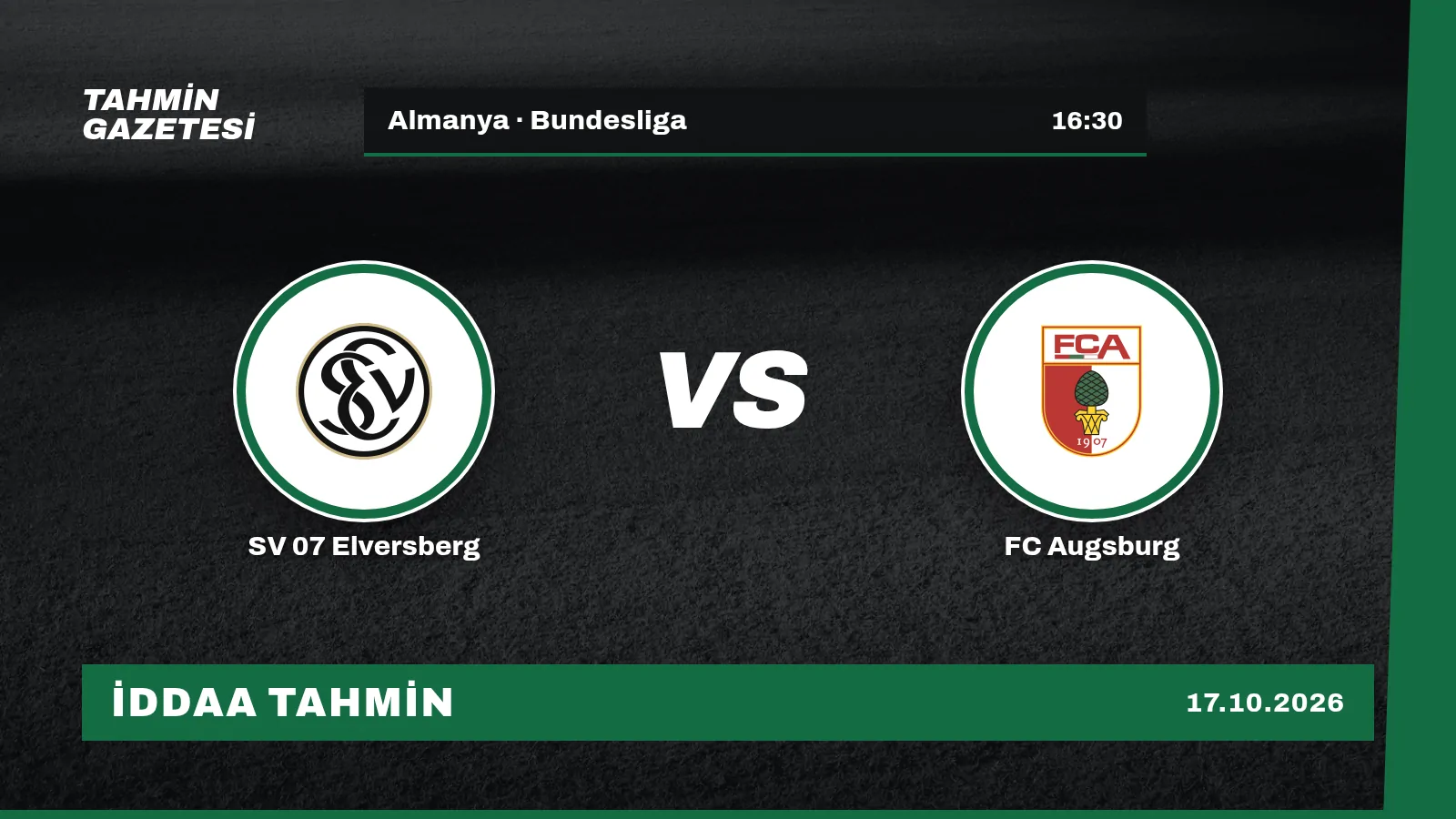 SV 07 Elversberg – FC Augsburg İddaa Tahmini · 17 Ekim