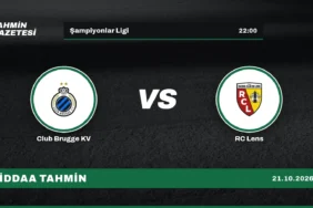 Club Brugge KV – RC Lens İddaa Tahmini · 21 Ekim
