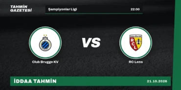 Club Brugge KV – RC Lens İddaa Tahmini · 21 Ekim