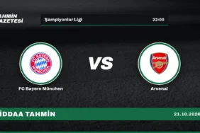 FC Bayern München – Arsenal İddaa Tahmini · 21 Ekim