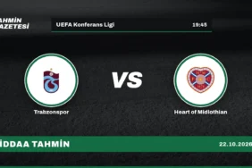 Trabzonspor – Heart of Midlothian İddaa Tahmini · 22 Ekim