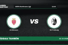 AS Monaco – SC Freiburg İddaa Tahmini · 22 Ekim