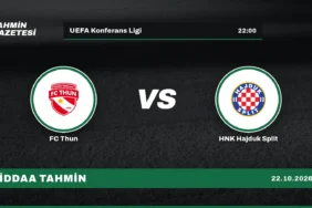 FC Thun – HNK Hajduk Split İddaa Tahmini · 22 Ekim