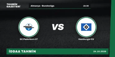 SC Paderborn 07 – Hamburger SV İddaa Tahmini · 24 Ekim