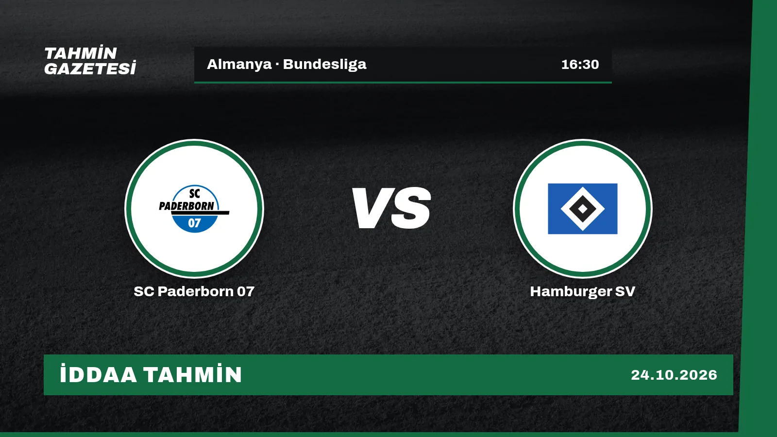 SC Paderborn 07 – Hamburger SV İddaa Tahmini · 24 Ekim