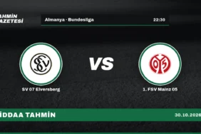SV 07 Elversberg – 1. FSV Mainz 05 İddaa Tahmini · 30 Ekim